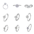 Ready to Ship High Quality Silver Jewelry Wedding Rings Adjustable Ring